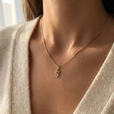Letter Necklace Gold