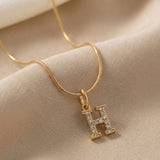 Letter Necklace Gold
