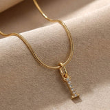 Letter Necklace Gold