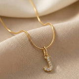 Letter Necklace Gold