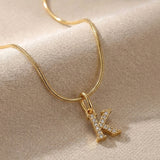 Letter Necklace Gold