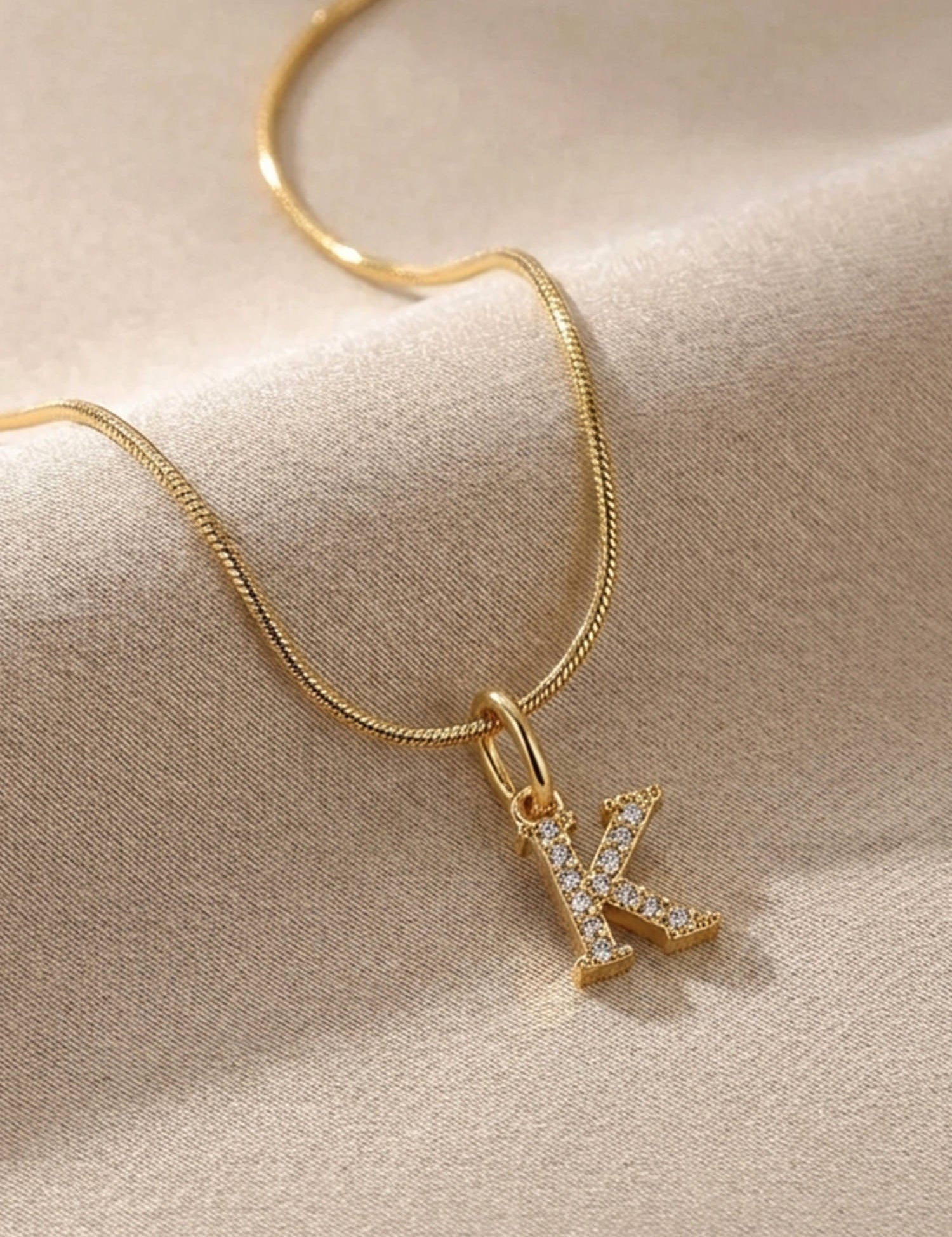 Letter Necklace Gold