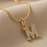 Letter Necklace Gold