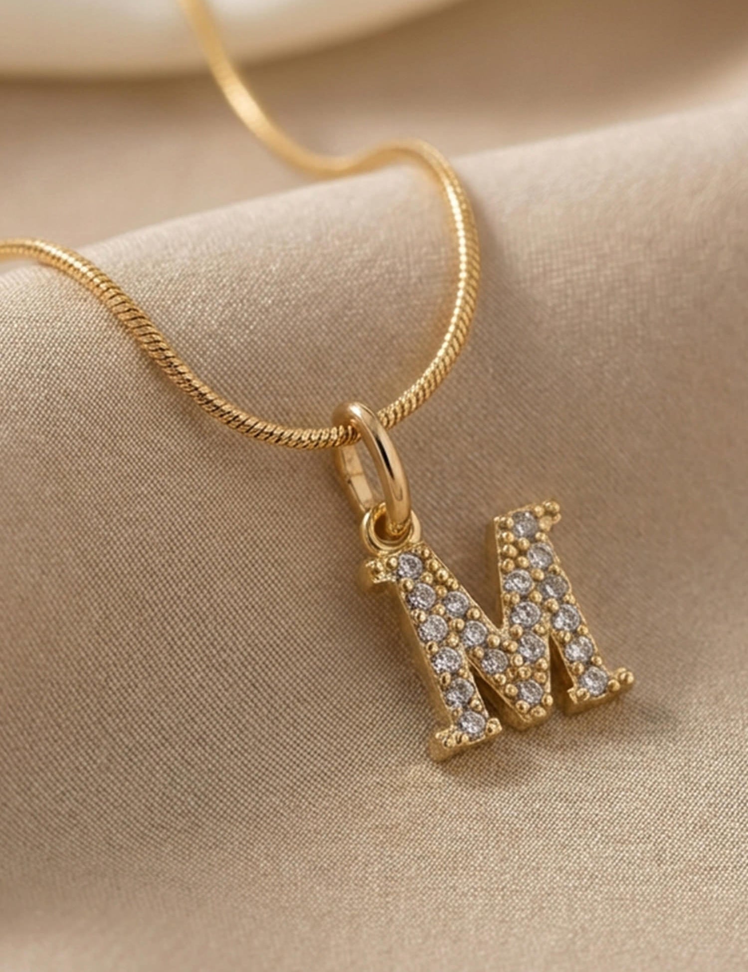 Letter Necklace Gold