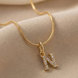Letter Necklace Gold