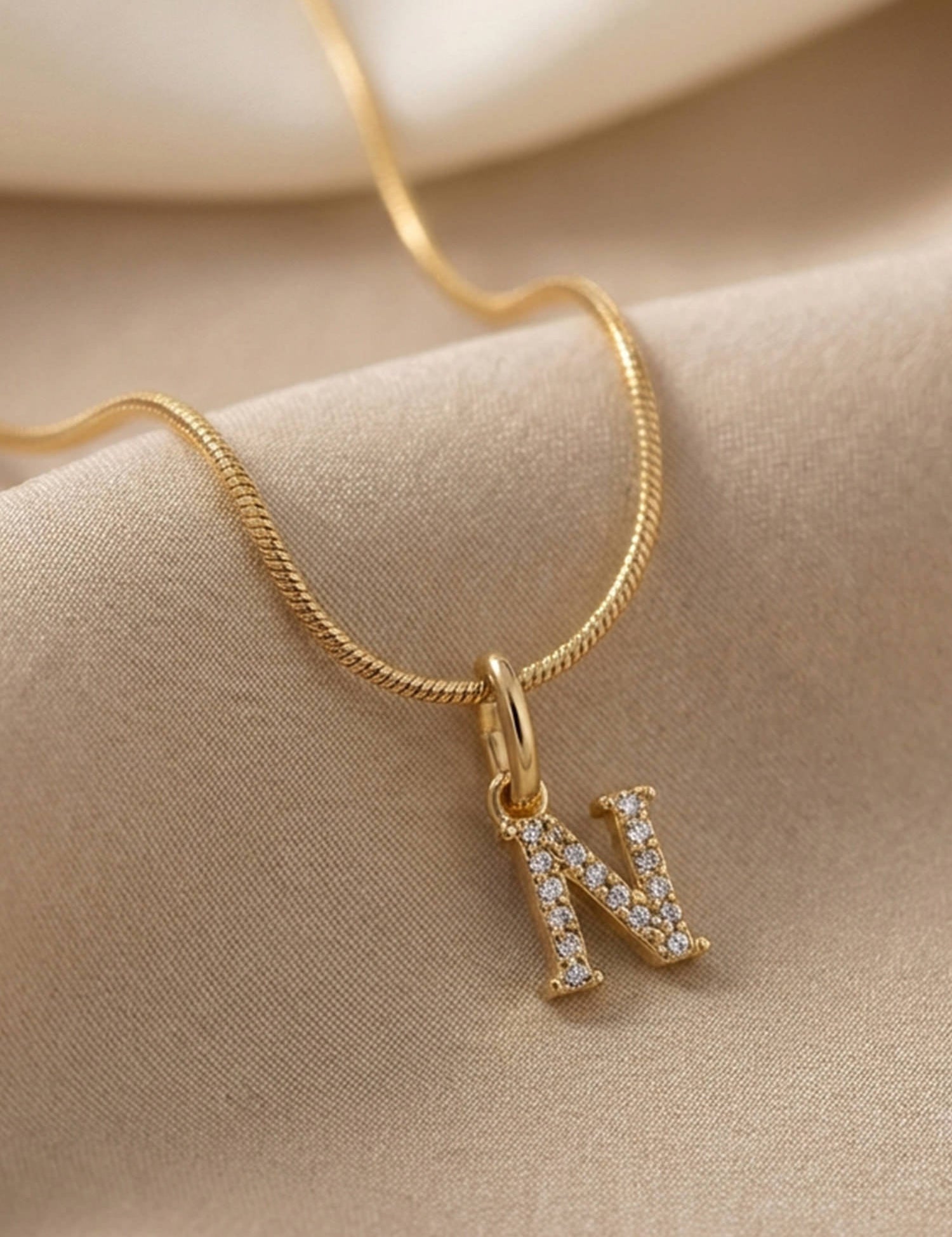 Letter Necklace Gold