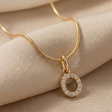 Letter Necklace Gold