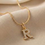 Letter Necklace Gold