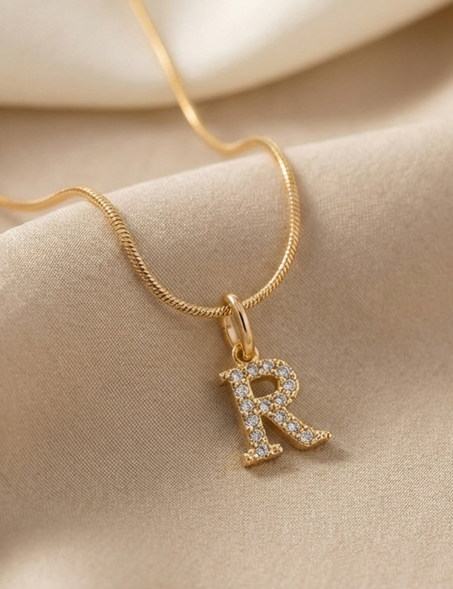Letter Necklace Gold