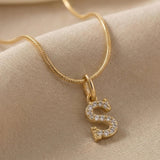 Letter Necklace Gold