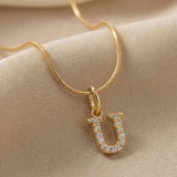 Letter Necklace Gold