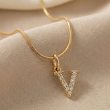 Letter Necklace Gold