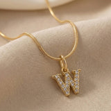 Letter Necklace Gold
