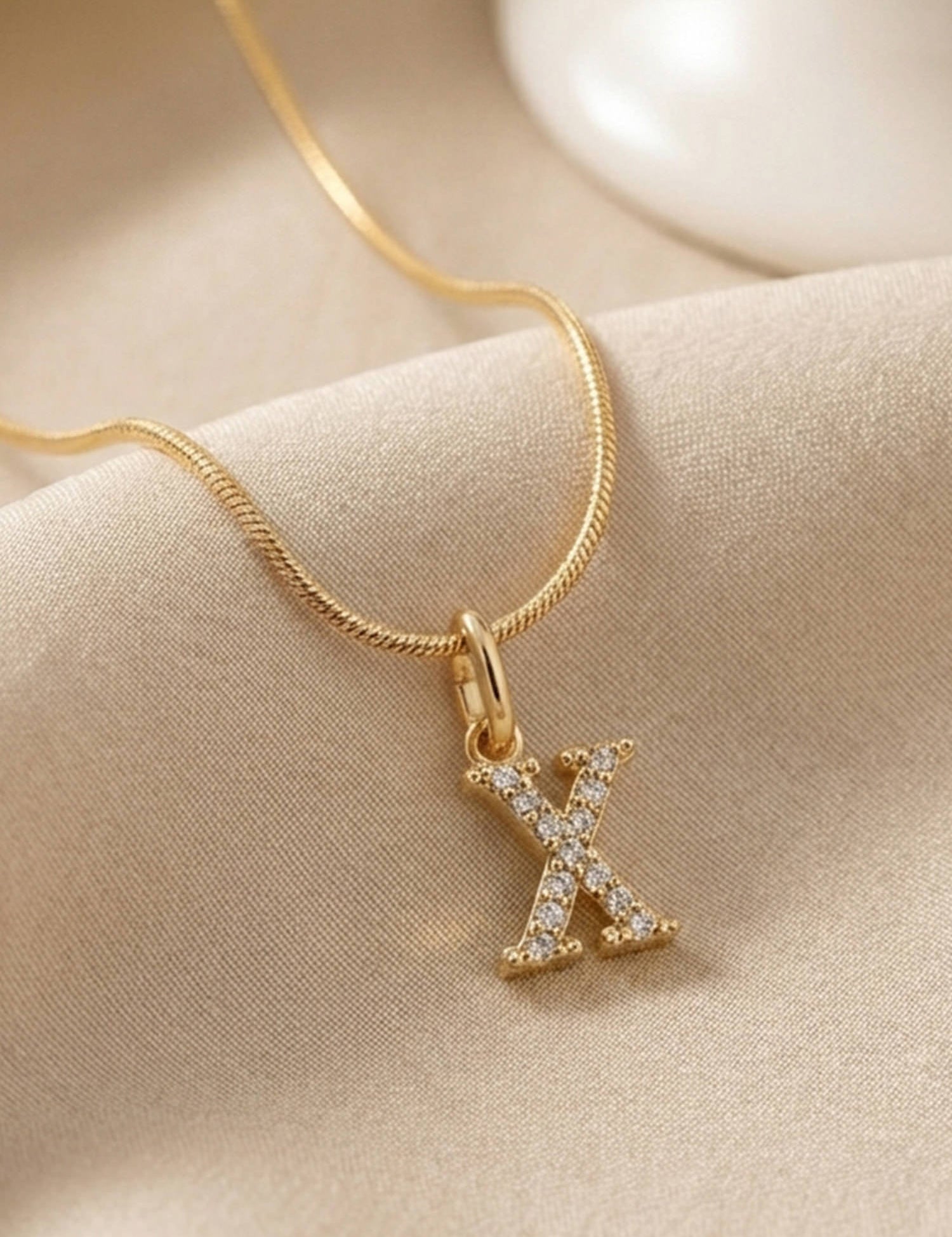 Letter Necklace Gold