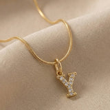 Letter Necklace Gold