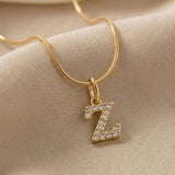 Letter Necklace Gold