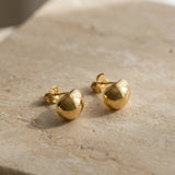 Hammered Hoop Earrings Medium Gold