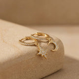 Mond & Stern Creolen Zirkonia Gold