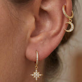 Mond & Stern Creolen Zirkonia Gold