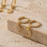 Mond & Stern Creolen Zirkonia Gold