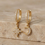 Mond & Stern Creolen Zirkonia Gold