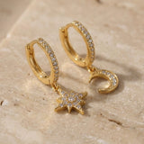 Mond & Stern Creolen Zirkonia Gold