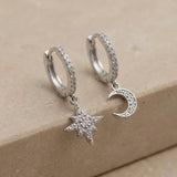 Mond & Stern Creolen Zirkonia Silber