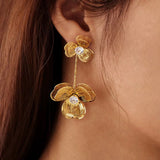 Orchid Bloom Ohrstecker Gold
