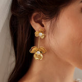 Orchid Bloom Ohrstecker Gold