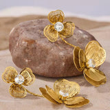 Orchid Bloom Ohrstecker Gold