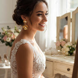 Orchid Bloom Ohrstecker Gold