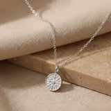 Collier Pendentif Soleil Argent