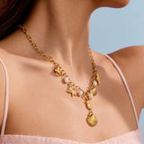 Sea Treasure Necklace Gold