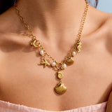 Sea Treasure Necklace Gold