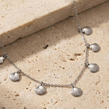 Seashell Necklace Silber