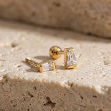 Single Cubic Piercing Gold