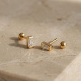 Single Cubic Piercing Gold