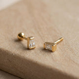 Single Cubic Piercing Gold