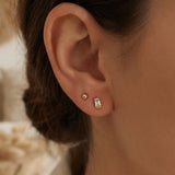 Single Cubic Piercing Gold