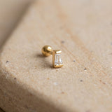 Single Cubic Piercing Gold