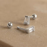 Single Cubic Piercing Silber