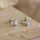 Single Cubic Piercing Silber