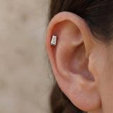 Single Cubic Piercing Silber