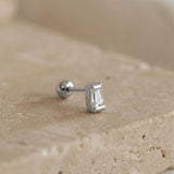 Single Cubic Piercing Silber