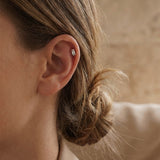 Single Cubic Piercing Silber