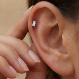 Single Cubic Piercing Silber