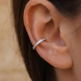 Zirkonia Single Row Earcuff Silber