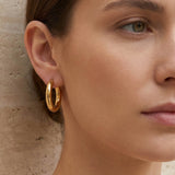 Solid Hoop Earrings Gold