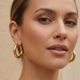 Solid Hoop Earrings Gold