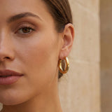 Solid Hoop Earrings Gold